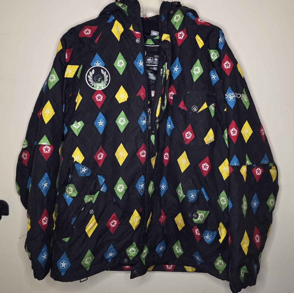 Sessions Ridge Series Jacket & Pants Set Diamond Pattern Size Medium - Picture 2 of 16